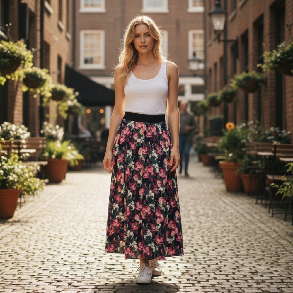 Love Poem Skirt High Elastic Waist A-Line Skirt Small 0-6